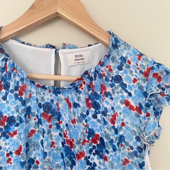 LITTLE MOON Blue Rarity Tiered Maxi Dress - Picture 6 of 13